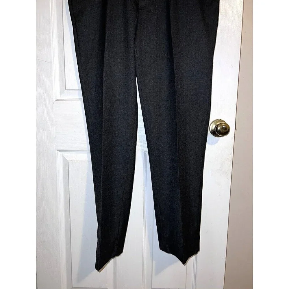 DKNY Mens Gray Stretch Elastic Waist Dress Pants Sz 36